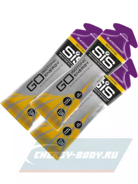 Энергетический гель SCIENCE IN SPORT (SiS) GO Isotonic Energy Gels 3 x 60 мл, Черная смородина