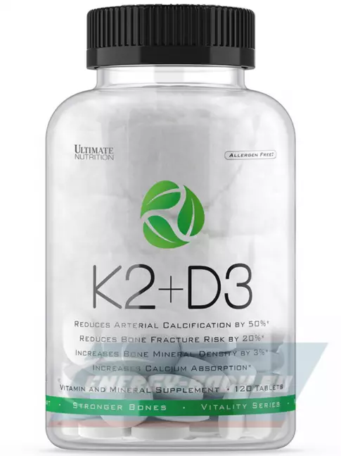 Ultimate Nutrition K2+D3 120 таб. Ultimate Nutrition K2+D3 120 таб.