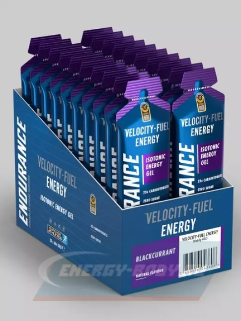 Энергетический гель APPLIED NUTRITION Endurance Velocity Fuel ENERGY Isotonic Gel 20 саше, Черная смородина