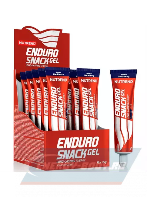 Энергетический гель NUTREND EnduroSnack туба 10 x 75 г, Ежевика