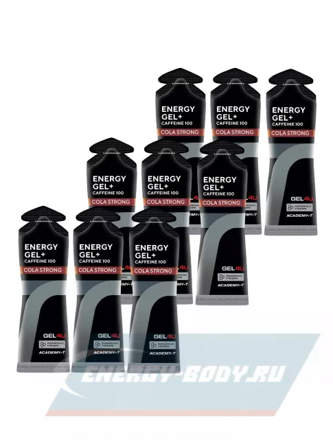Энергетический гель GEL4U Energy GEL + Caffeine 100 9 x 60 г, Кола