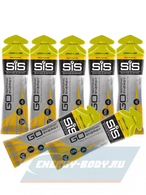 Энергетический гель SCIENCE IN SPORT (SiS) GO Isotonic Energy Gels 7 x 60 мл, Лимон-Лайм