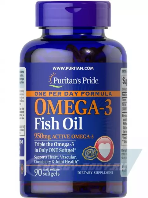 Omega 3 Puritan's Pride Omega-3 Fish Oil 90 капсул