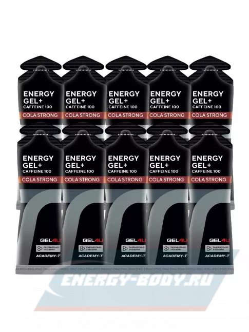 Энергетический гель GEL4U Energy GEL + Caffeine 100 10 x 60 г, Кола