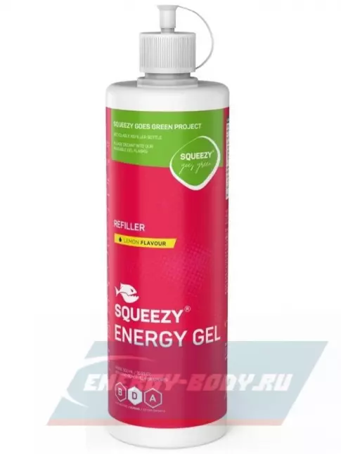 Энергетический гель SQUEEZY ENERGY GEL no caffeine 500 мл, Лимон Энергетический гель SQUEEZY ENERGY GEL no caffeine 500 мл, Лимон