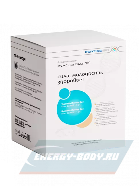  PeptideBio Пептидный комплекс «МУЖСКАЯ СИЛА №1» №180 3 x 60 капс