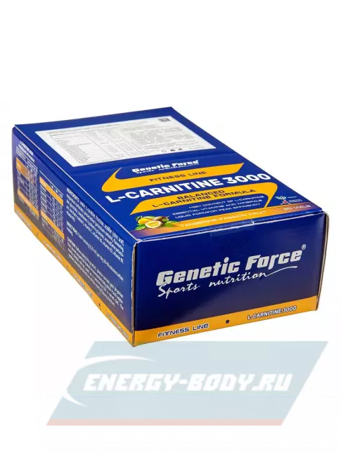 L-Карнитин GENETIC FORCE L-CARNITINE 3000 30 шотов, Мандарин-Маракуйя
