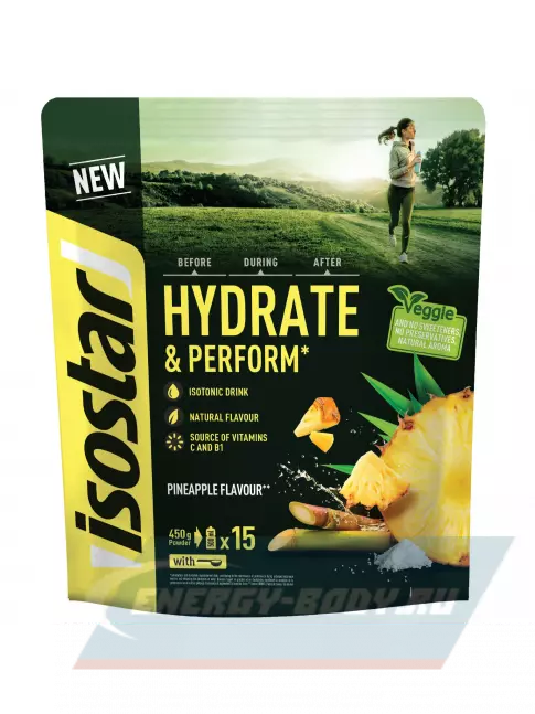  ISOSTAR Hydrate and Perform Powder 450 г, Ананас