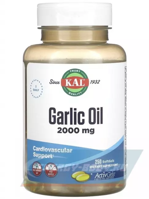  KAL Garlic Oil 2000 ActivGels 2000 mg 250 гелевых капсул