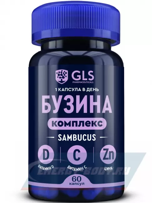  GLS pharmaceuticals Бузина комплекс 60 капсул