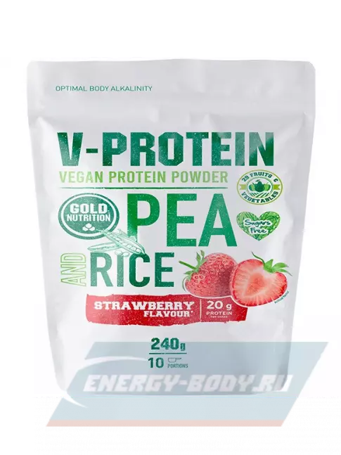  GoldNutrition V-Protein 240 г, Клубника