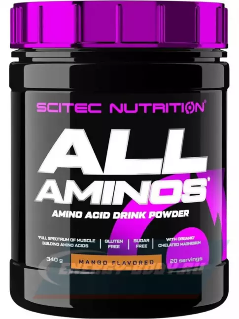 Аминокислотны Scitec Nutrition All Aminos 340 г, Манго Аминокислотны Scitec Nutrition All Aminos 340 г, Манго