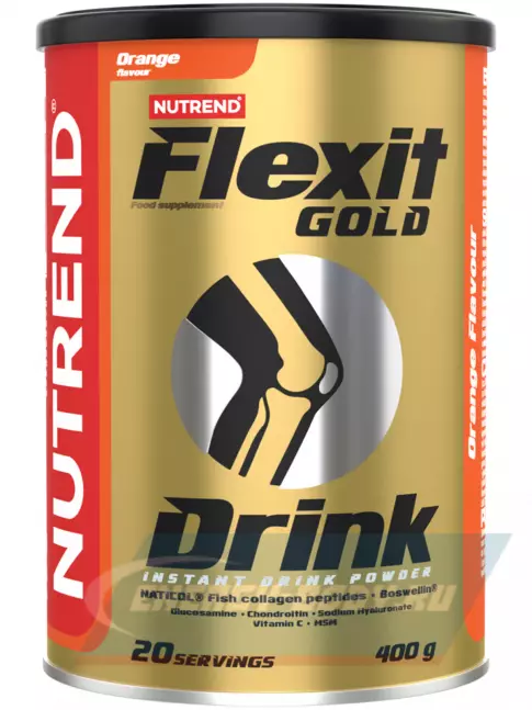 Суставы, связки NUTREND Flexit Gold Drink 2 x 400 г, Апельсин