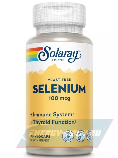 Минералы Solaray Selenium Yeast-Free 100 mcg 90 капсул