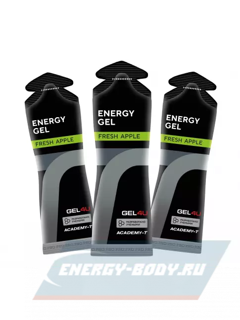 Энергетический гель GEL4U Energy GEL 3 x 60 г, Яблоко