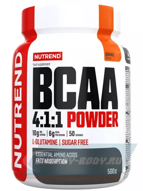 ВСАА NUTREND BCAA powder 4:1:1 500 г, Апельсин