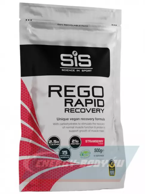 Предтерник SCIENCE IN SPORT (SiS) REGO Rapid Recovery 500 г, Клубника