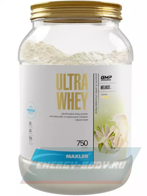  MAXLER Ultra Whey 750 г, Фисташка и белый шоколад