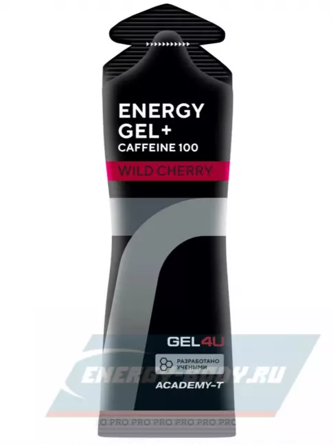 Энергетический гель GEL4U Energy GEL + Caffeine 100 60 г, Вишня