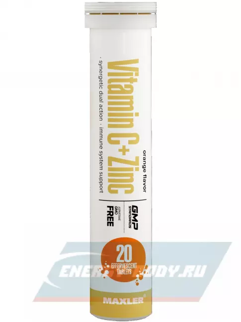  MAXLER Vitamin C + Zinc Effervescent Tablets 1 х 20 таб, Апельсин