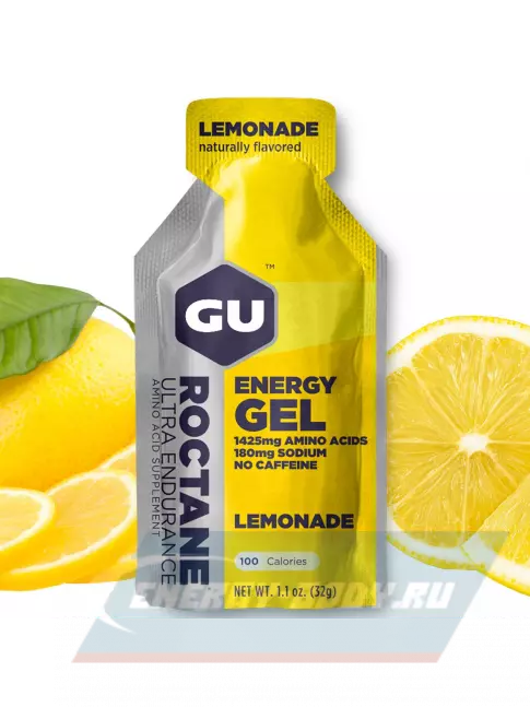 Энергетический гель GU ENERGY GU ROCTANE Energy Gel no caffeine 3 x 32 г, Лимонад