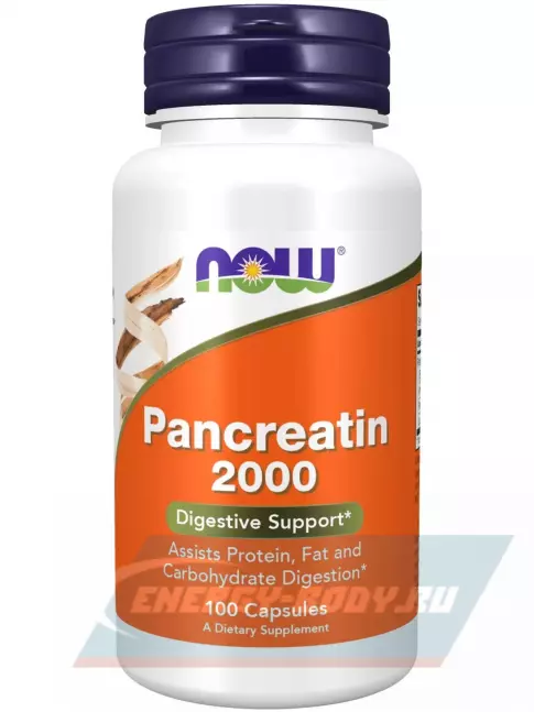 NOW FOODS Pancreatin 2000 100 капсул NOW FOODS Pancreatin 2000 100 капсул
