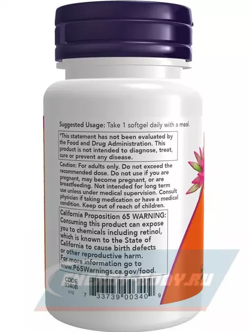  NOW FOODS Vitamin A 25000IU from Fish Liver Oil 100 гелевые капсулы