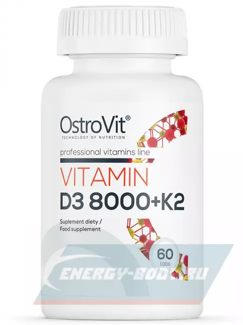  OstroVit Vitamin D3 8000 IU + K2 60 60 таблеток