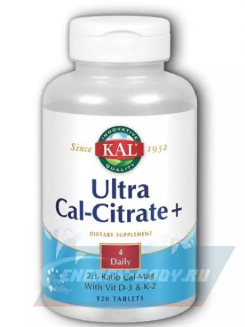  KAL Ultra Cal-Citrate+ 120 таблеток