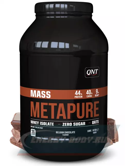 Гейнер QNT Metapure Mass Gainer 1815 г, Бельгийский шоколад