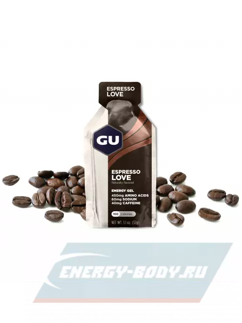 Энергетический гель GU ENERGY GU Original Energy Gel 40mg caffeine 32 г, Эспрессо Лав