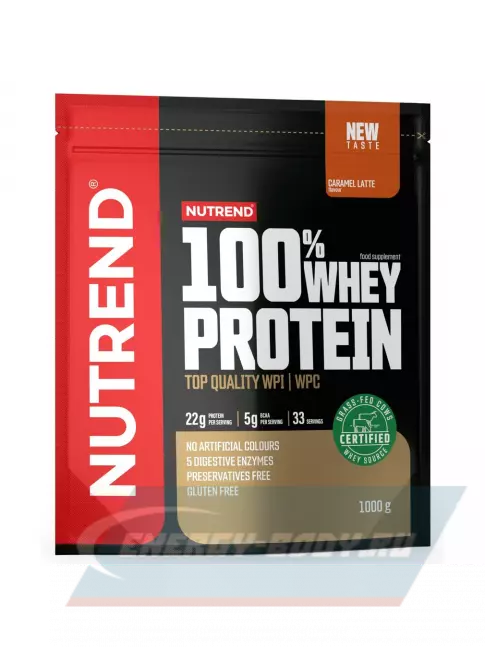  NUTREND 100% Whey Protein 1000 г, Карамельный латте
