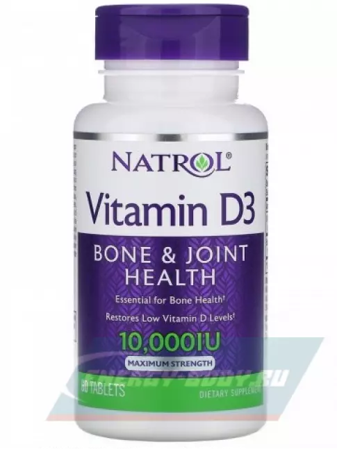  Natrol Vitamin D3 10000 IU 60 таблеток