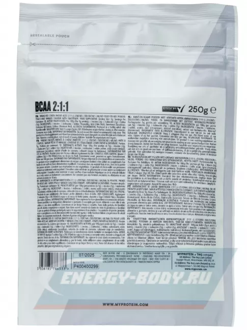 ВСАА Myprotein BCAA 2:1:1 Essential 250 г, Персик-манго
