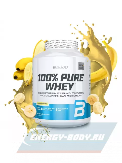BioTechUSA 100% Pure Whey 2270 г, Банан BioTechUSA 100% Pure Whey 2270 г, Банан