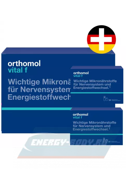  Orthomol Vital f x3 (жидкость+капсулы) курс 90 дней