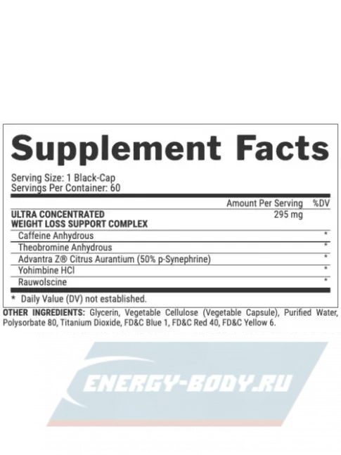  NUTREX Lipo-6 Black Ultra Concentrate (+Yohimbine) 60 капсул