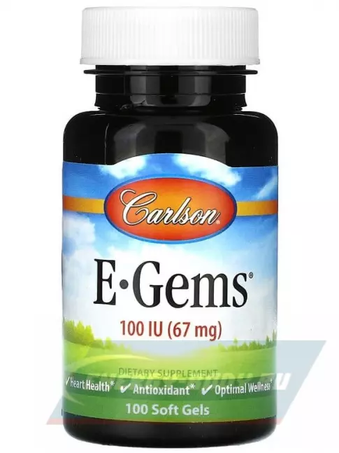  Carlson Labs E-Gems 100 IU 100 капсул