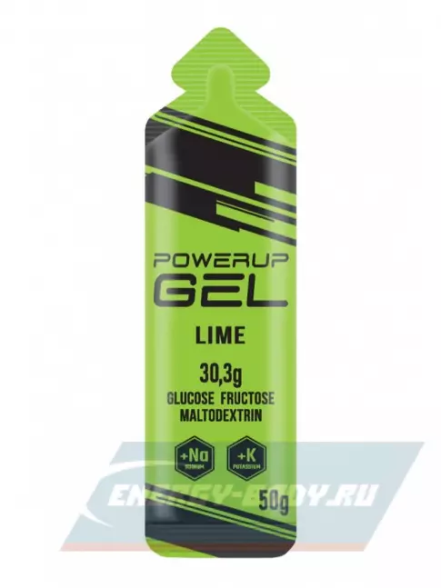 Энергетический гель Powerup GEL +Na +K саше 3 x 50 г, Лайм