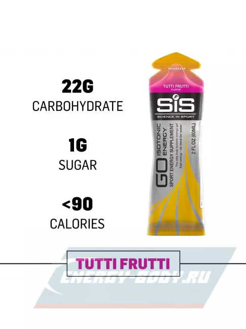 Энергетический гель SCIENCE IN SPORT (SiS) GO Isotonic Energy Gels 60 мл, Фруктовый салат Энергетический гель SCIENCE IN SPORT (SiS) GO Isotonic Energy Gels 60 мл, Фруктовый салат