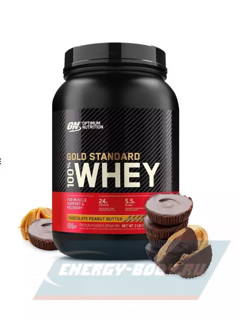  Optimum Nutrition 100% Whey Gold Standard 907 г + шейкер, Шоколад арахисовое масло