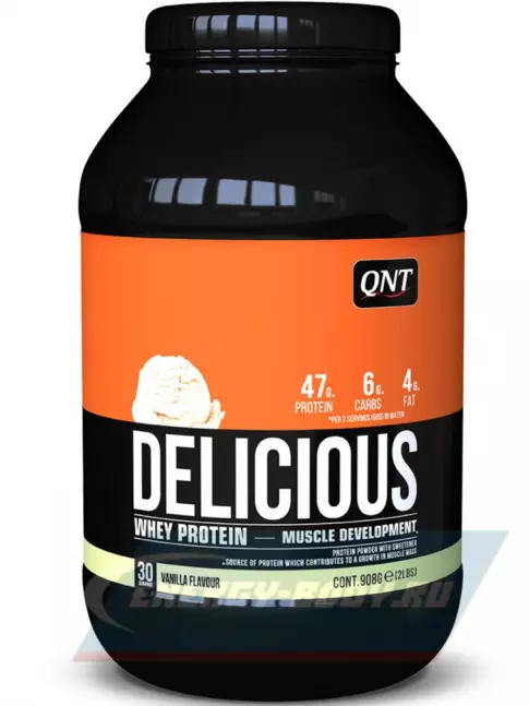  QNT DELICIOUS WHEY PROTEIN POWDER 908 г, Ваниль