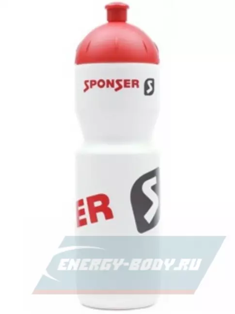  SPONSER Фляжка 750 мл 750 мл, Белый с красной крышкой