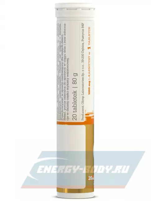 L-Карнитин OLIMP Gold L-Carnitine 1000+chromium 20 шипучих таблеток, Апельсин