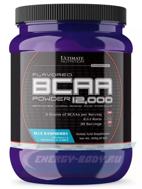 ВСАА Ultimate Nutrition BCAA 12000 Powder 228 г, Голубая малина