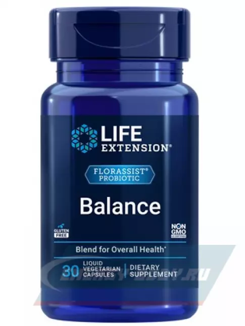  Life Extension Florassist Balance 30 вегетарианских капсул
