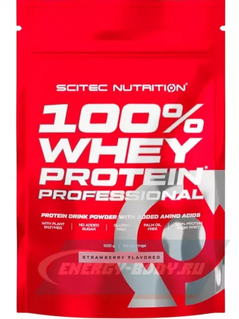  Scitec Nutrition 100% Whey Protein Professional 500 г, Клубника