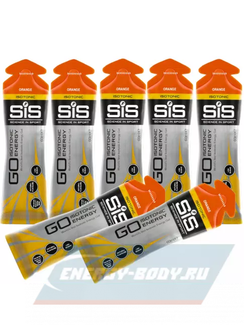 Энергетический гель SCIENCE IN SPORT (SiS) GO Isotonic Energy Gels 7 x 60 мл, Апельсин