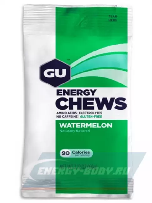 Восстановление GU Energy Labs Мармеладки GU Energy Chews 3 x 60 г, Арбуз