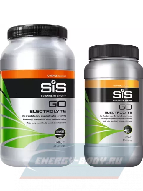  SCIENCE IN SPORT (SiS) GO Electrolyte Powder 1x500 г, 1x1600 г, Апельсин, Тропические фрукты